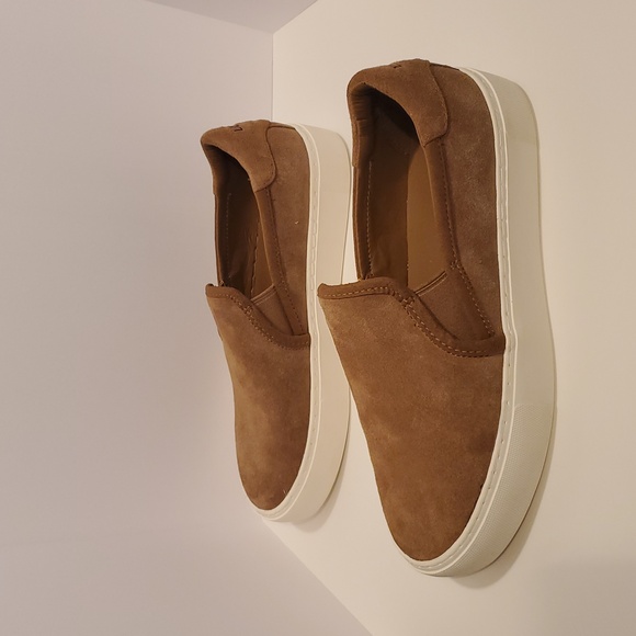 UGG Jass Slip-On Suede Platform Sneakers in Chestnut Size 7 - Picture 5 of 12